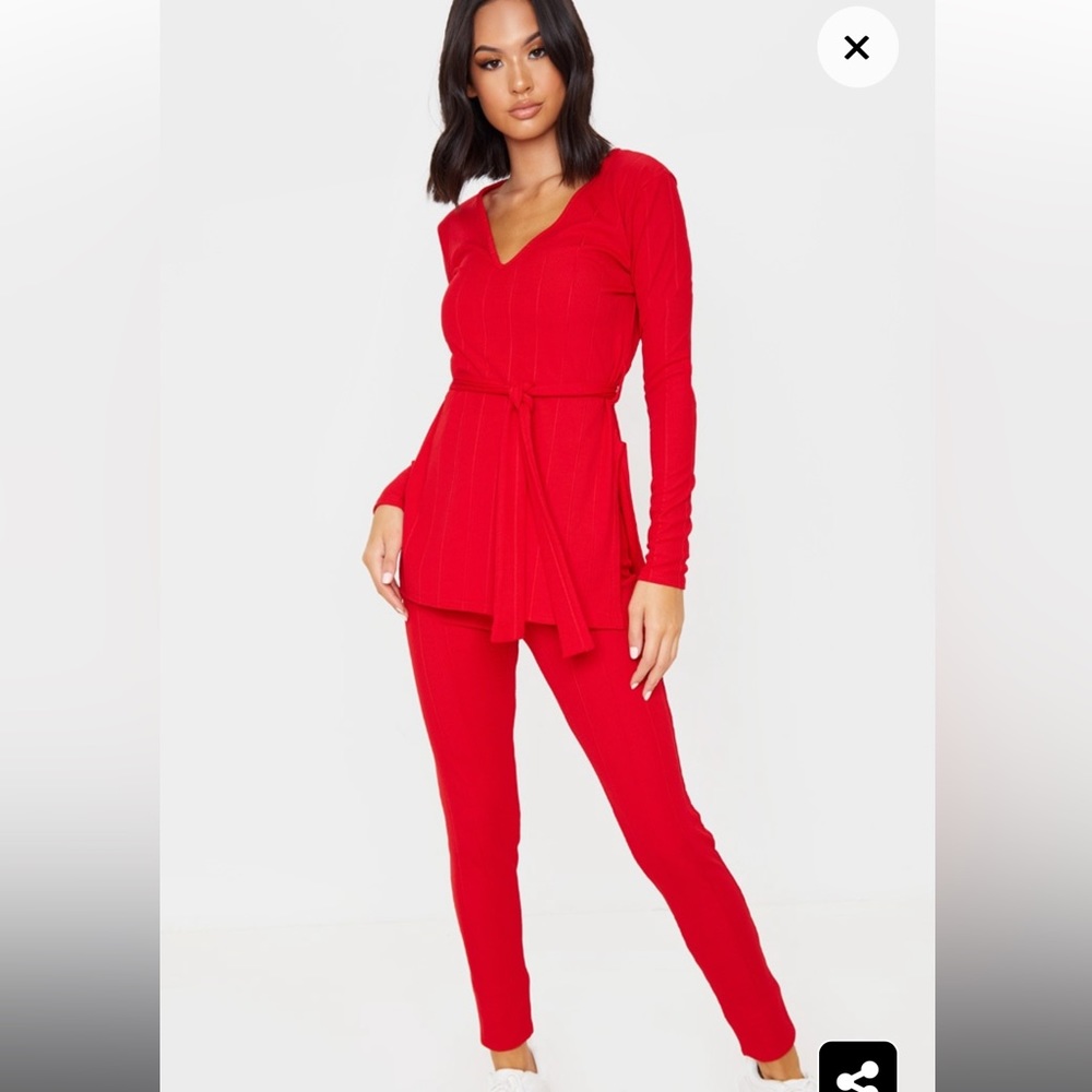 Ribbed Top & Legging Set PrettyLittleThing